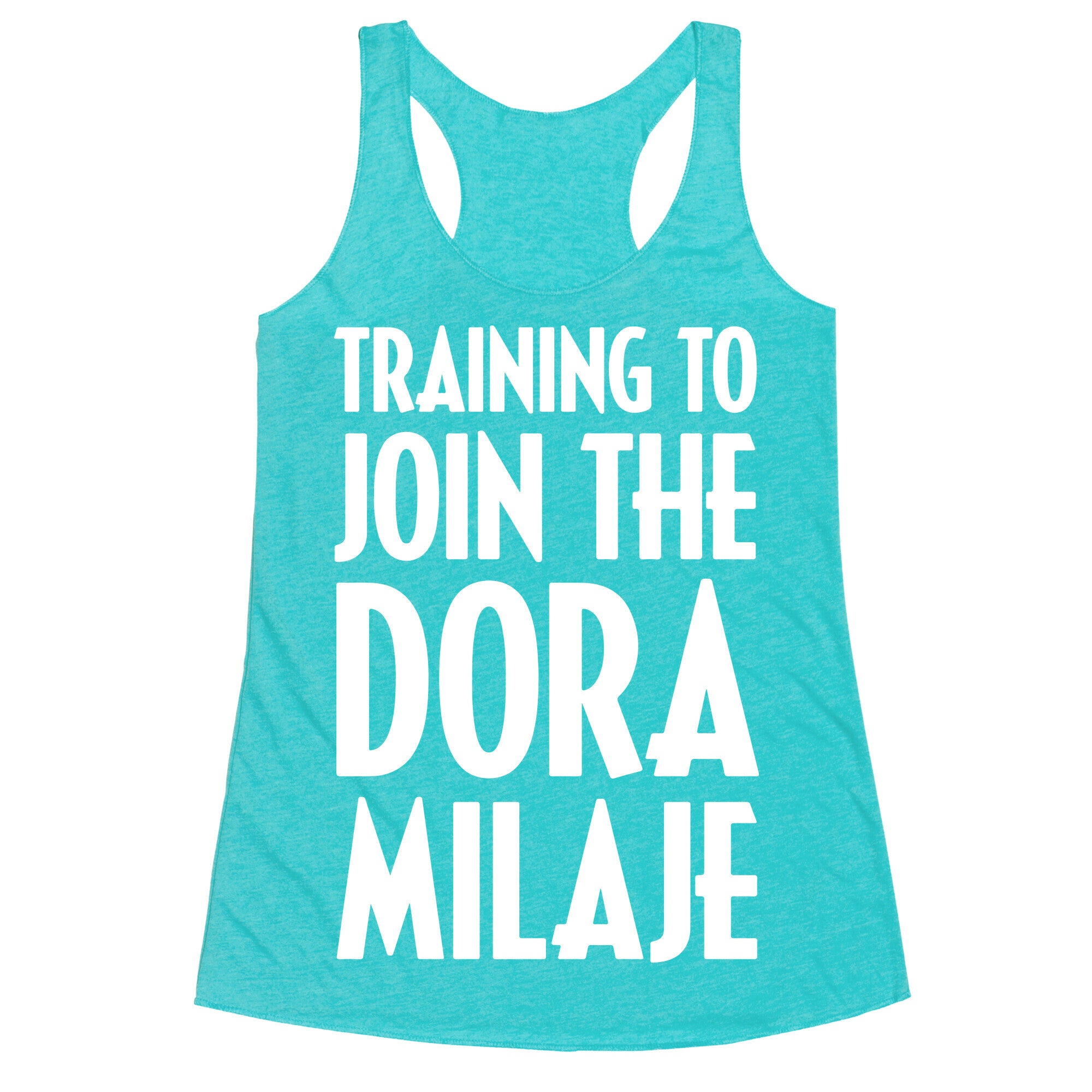 Training To Join The Dora Milaje Racerback Tank